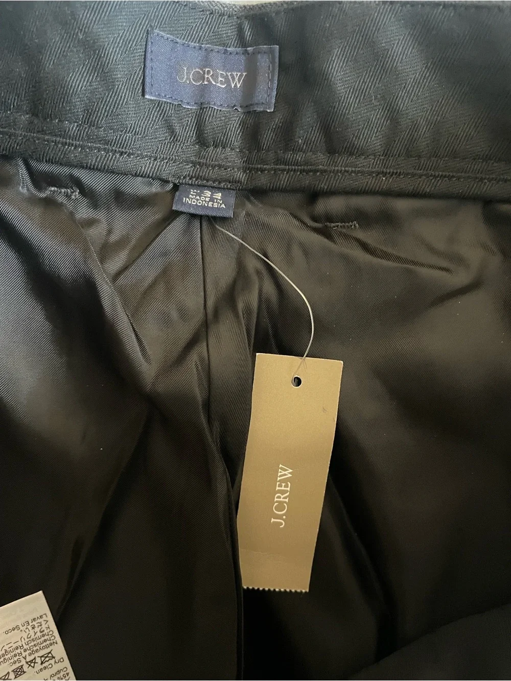 J.CREW Classic creased wool trouser in Heathered Charcoal Size 34/34 NWT CO452